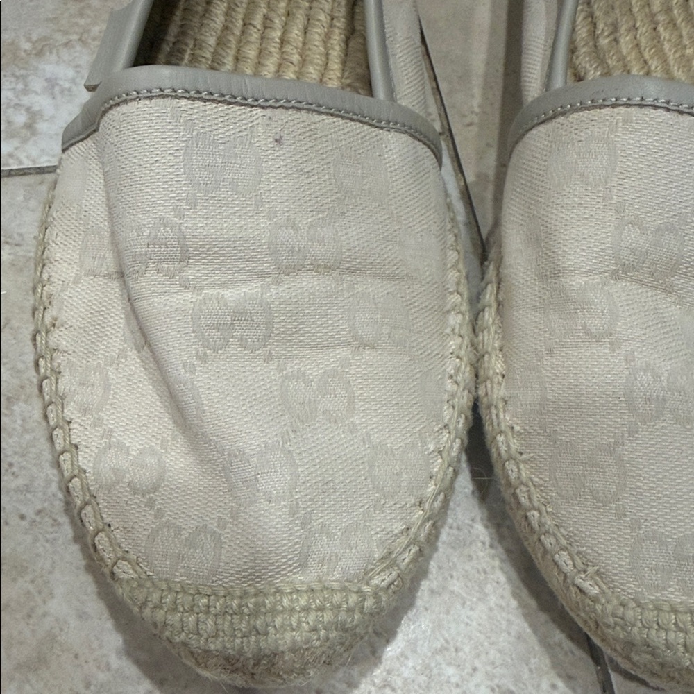 Gucci Cream Espadrille Flats - Picture 3 of 11